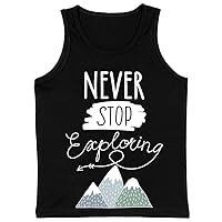 Never Stop Exploring Kids' Jersey Tank - Adventure Fan Baby Clothing - Baby Apparel