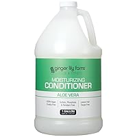 Ginger Lily Farms Club & Fitness Moisturizing Conditioner for Dry Hair, 100% Vegan & Cruelty-Free, Aloe Vera Scent, 1 Gallon (128 fl oz) Refill, white