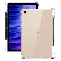 Clear TPU Protective Case for Galaxy Tab S6 Lite 10.4 inch 2020/2022/2024 SM-P610/P615/P613/P619/P620/625/P627 with Side S Pen Holder,Slim Transparent Shockproof Cover+Pencil Holder (SM-P610)