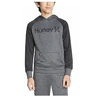 Hurley Boys' Solar Pullover Hoodie (Gray/DK Gray, Large)