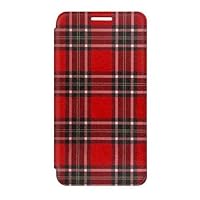 RW2374 Tartan Red Pattern Flip Case Cover for Samsung Galaxy S6 Edge Plus