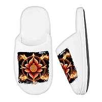 Flower Mandala Memory Foam Slippers - Lotus Slippers - Graphic Slippers