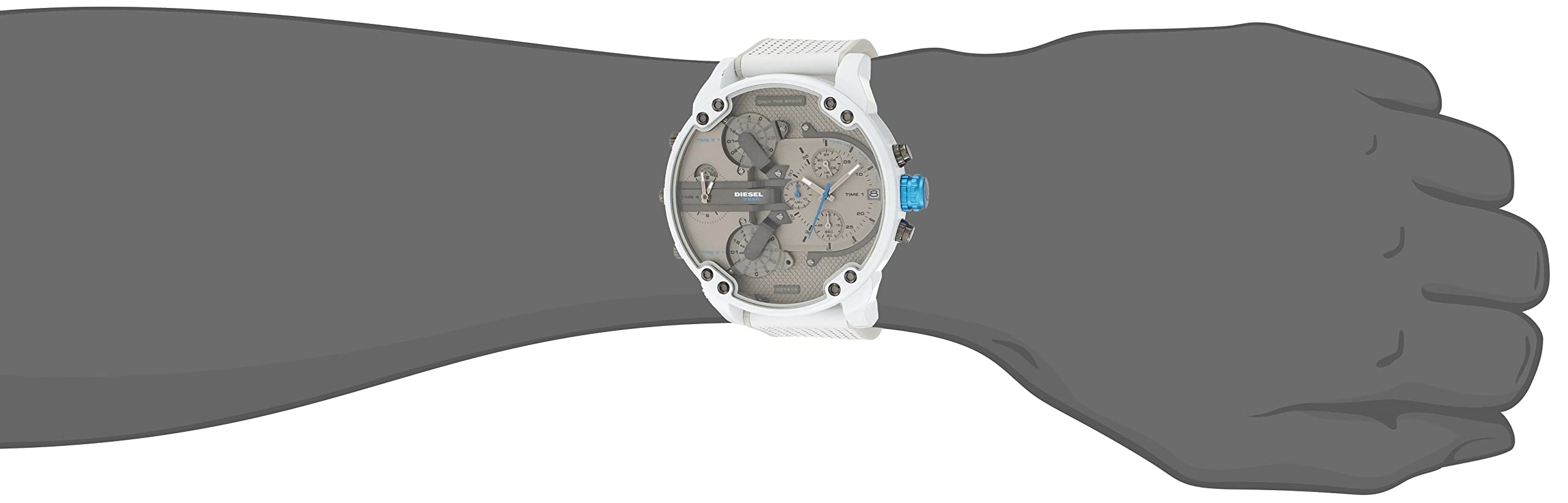 Diesel Men's Mr. Daddy 2.0 Chronograph White-Tone Stainless Steel Watch DZ7419