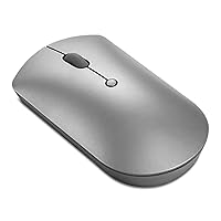600 Bluetooth Silent Mouse, Blue Optical Sensor, Adjustable DPI, 4 Button, Microsoft Swift Pair, Windows, Chrome, GY50X88832, Gray