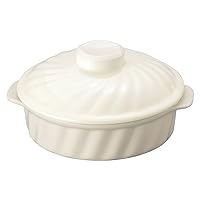 Western Pottery Open Oven Pal 7 1/2 Casserole (with Lid) [7.5 x 6.5 x 3.5 inches (19 x 16.5 x 9 cm)] Restaurant, Ryokan, Japanese Tableware, Restaurant, Commercial Use