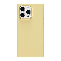 Cocomii Square Case Compatible with iPhone 14 Pro - Silicone, Luxury, Slim, Matte, Soft Touch, Microfiber Lining, Fingerprint Resistant, Anti-Scratch, Shockproof (Yellow)