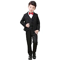 Boys' Solid Suit Three-Piece Notch Lapel Tuxedos Daily Prom Performance Pageboy Single Breasted