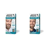 Just For Men Mustache & Beard Blond M-10/15 and Light Brown M-25 Beard Dye for Men with Brush