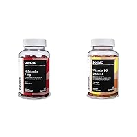 Amazon Basics Melatonin and Vitamin D3 Gummies Bundle (2 Packs)