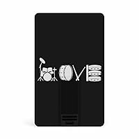 Love Drum USB Drive Credit Card Design USB Flash Drive U Disk Thumb Drive