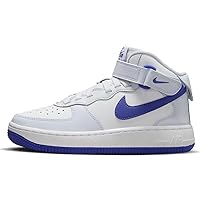 Nike Air Force 1 Mid EasyOn Big Kids' Shoes (FN1193-001, Football Grey/White/Persian Violet) Size 6.5