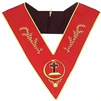 Masonic AASR collar 18th degree - Knight Rose Croix - Ouroboros + Latin Cross