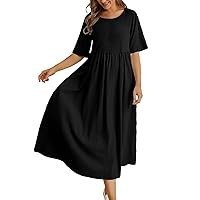 SNKSDGM Womens Summer Wrap Maxi Dress Casual Floral Print Boho V Neck Short Sleeve Flowy A Line Shirred Beach Long Sundress