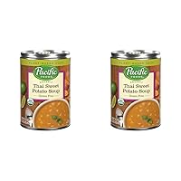 Pacific Foods Organic Thai Sweet Potato Soup, Vegan Soup, 16.3 Oz Can (Pack of 2)