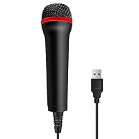 4M 13FT Wired USB Microphone for Rock Band, Guitar Hero, Let's Sing - Compatible with Sony PS2, PS3, PS4, PS5, Nintendo Switch, Wii, Wii U, Microsoft Xbox 360, Xbox One and PC