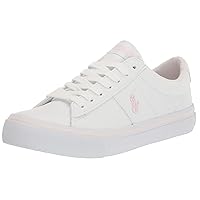 POLO RALPH LAUREN Boy's Sayer Wht Tmbd/Lt Pnk Pp Sneaker