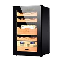Humidors,Household Constant Temperature and Humidity Smart Electronic Office 4 Seasons Constant Temperature/Black/43 * 45 * 74Cm