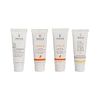 IMAGE Skincare, Four Star Favorites Introductory Skin Care 4 Step Regimen Set for Brighter, Healthier Looking Skin, Holiday Ltd. Edition 0.25 oz (Pack of 4)