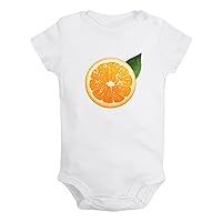 Fruit Orange Image Print Rompers Newborn Baby Bodysuits Infant Jumpsuits Novelty Outfits Clothes