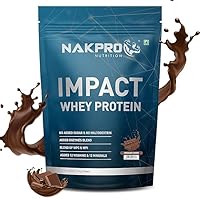 Aelona NAKPRO Impact Whey Protein | 24.02g Protein, 4.95g BCAA and 10.35g EAA | Easy Digesting Whey Protein Supplement Powder