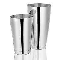 Cocktail Shaker Set, Pro Bar Shaker Boston Shaker Set, Stainless Steel Martini Drink Mixer for Bartending – Essential Bar Tools Weighted Shaking Metal Tins for Bartender
