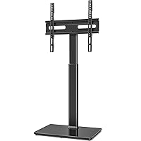 Universal Floor TV Stand with Mount 70 Degree Swivel 9 Level Height Adjustable and Space Saving Design for Most 27 to 60 inch LCD, LED OLED TVs, Perfect for Corner & Bedroom AX1006TB