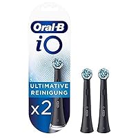 Braun Oral-B 4210201319832 iO Black Ultimate Cleaning Toothbrush Heads for Sensational Mouth Feeling 2 Pieces