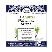 Teeth Whitening Strips with Coconut Oil - 7 Day Treatment / 1 Pack - 14 Strips
