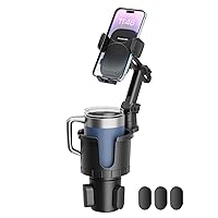Cup Holder Phone Mount for Car, Phone Cup Holder for Car iPhone with Expandable Base, Compatible with iPhone Samsung All Phones (1 Pack)