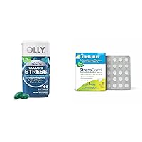 OLLY Ultra Strength Goodbye Stress Softgels and Boiron StressCalm Tablets - 60 Count Each