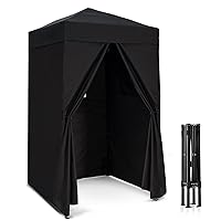 EAGLE PEAK Flex Ultra Compact 4x4 Pop-up Canopy, Sun Shelter, Changing Room, Portable Privacy Canopy Cabana for Pool, Fashion Photoshoots, or Camping, Black