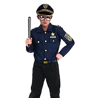 Police Hat Shirt Child Costume 6 NIP