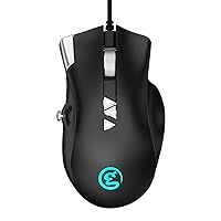 GM200 Wired Gaming Mouse with 6 Buttons and 1 Joystick E-Sport Game Mouse 4 Level DPI for Windows PC