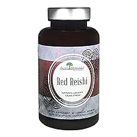 Aloha Medicinals Red Reishi, Organic Mushrooms Supplement, Supports Cardiovascular and Immune Health, Pack of 1, 90 Capsules Each
