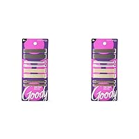 Goody Hair Barrettes Clips - 8 Count, Assorted Colors - Slideproof and Lock-In Place - Suitable for All Hair Types - Pain-Free Hair Accessories for Men, Women, Boys, and Girls - All Day Comfort