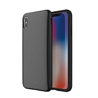 MN14028i65 iPhone Xs Max Case, Pinta Black, Double Layer Construction, 6.5-Inch iPhone Cover, Wireless Charging Compatible