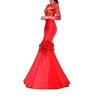Women's Formal Lace Prom Dresses Long Sleeves Evening Party Gowns Maxi Dress