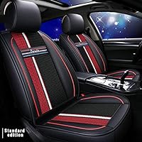 Car Seat Cover 5 Seat,for X5 F15 F85 2014-2018 5 Seats(for 5 Seats) Car Seat Protection,Classic Soft Waterproof Full Set PU Leather Car Front/Rear Seat Pads Red