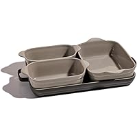Our Place Ovenware Set | 5-Piece Nonstick, Toxin-Free, Ceramic, Stoneware Set with Oven Pan, Bakers, & Oven Mat | Space-Saving Nesting Design | Oven-Safe | Bake, Roast, Griddle and more | Char