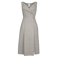 Womens Linen Stripes Dress