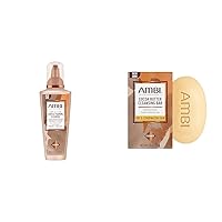 Ambi Even and Clear Foaming Cleanser Salicylic Acid Acne Treatment 6 Oz Cocoa Butter Cleansing Bar 3.5 Oz Skincare Bundle