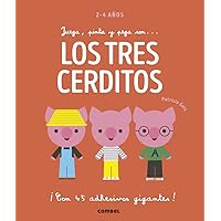 Juega, pinta y pega con... Los tres cerditos (Spanish Edition)