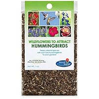 Hummingbird Nectar Wildflower Seeds - 1oz, Open-Pollinated Wildflower Seed Mix Packet, Non-GMO, No Fillers, Annual, Perennial Wildflower Seeds Year Round Planting - 1 oz