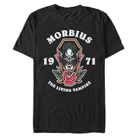 Marvel Big & Tall Universe Morbius Vampire Men's Tops Short Sleeve Tee Shirt, Black, 4X-Large