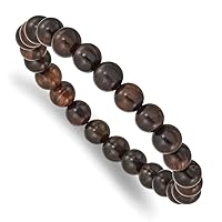 Chisel 8mm Red Sandalwood Beaded Stretch Bracelet Jewelry Gifts for Women