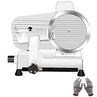 Meat Slicer,Commercial Meat Slicer,340W Frozen Meat Cheese Deli Slicer,10 inch Electric Food Slicer,Easy to Clean,Low Noises, Home Use and for Commercial-Meat Slicer for Home