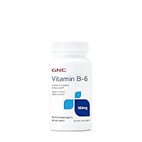 GNC Vitamin B-6 100mg | Supports Healthy Nervous System & Immune System Health | 100 Count