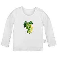 Fruit Grape Cute Novelty T Shirt, Infant Baby T-Shirts, Newborn Long Sleeves Graphic Tee Tops