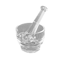 Mortar and Pestle Bowl, Mixer and Grinder for Medicine, Glass (8 oz)