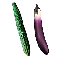 Realistic Simulation Vegetables Ornament Soft and Safe Rtificial Fake Aubergine Cucumber Ornament Replicas for Display Vegetable Decoration